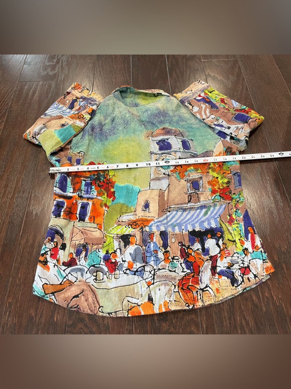 Michael Leu Collection Women Cotton Colorful European Scene Medium - Picture 2 of 6